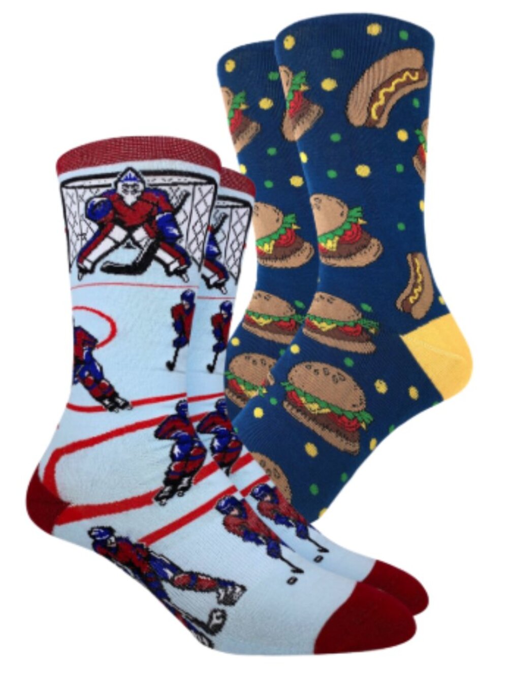 Men's Good Luck Sock Crew Socks | Hockey, Red & Blue Socks | NWT